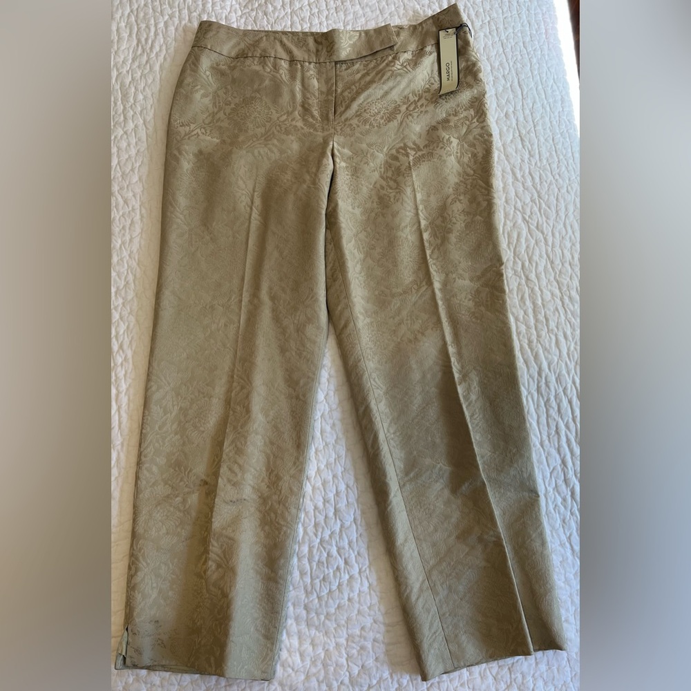 Ann Taylor Vintage Silk Brocade Crop Sz 14 Long